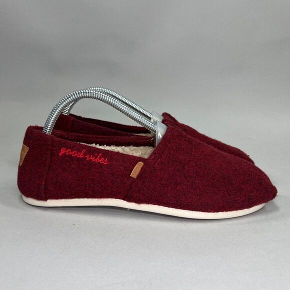 Toms Women's Size 8.5 Burnt Henna Good Vibes Felt Classic Slip On Shoes - Picture 1 of 13